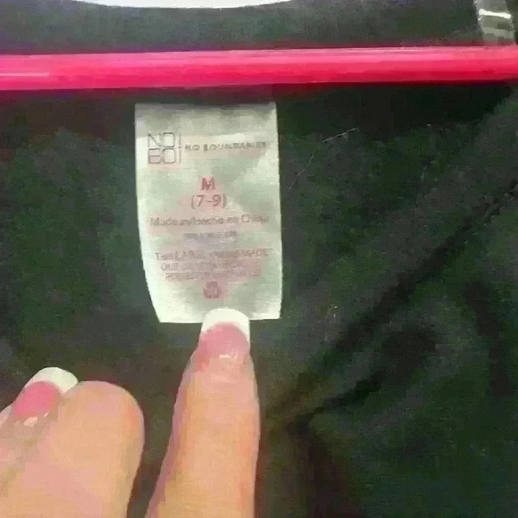 No boundaries girls, black long sleeve sweater with drawstring - Picture 4 of 10